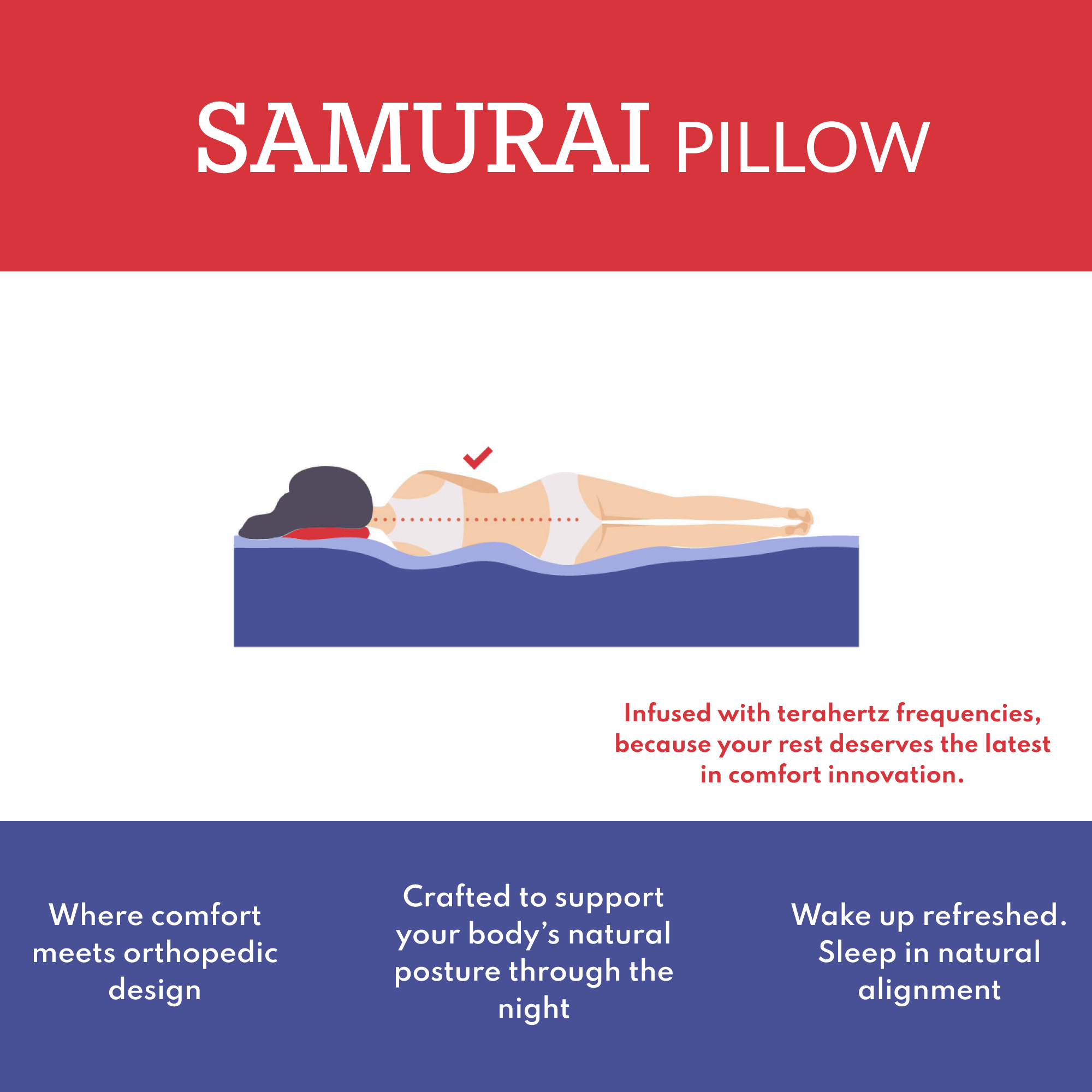 Almohada Sasaki Samurai con tecnología Terahertz